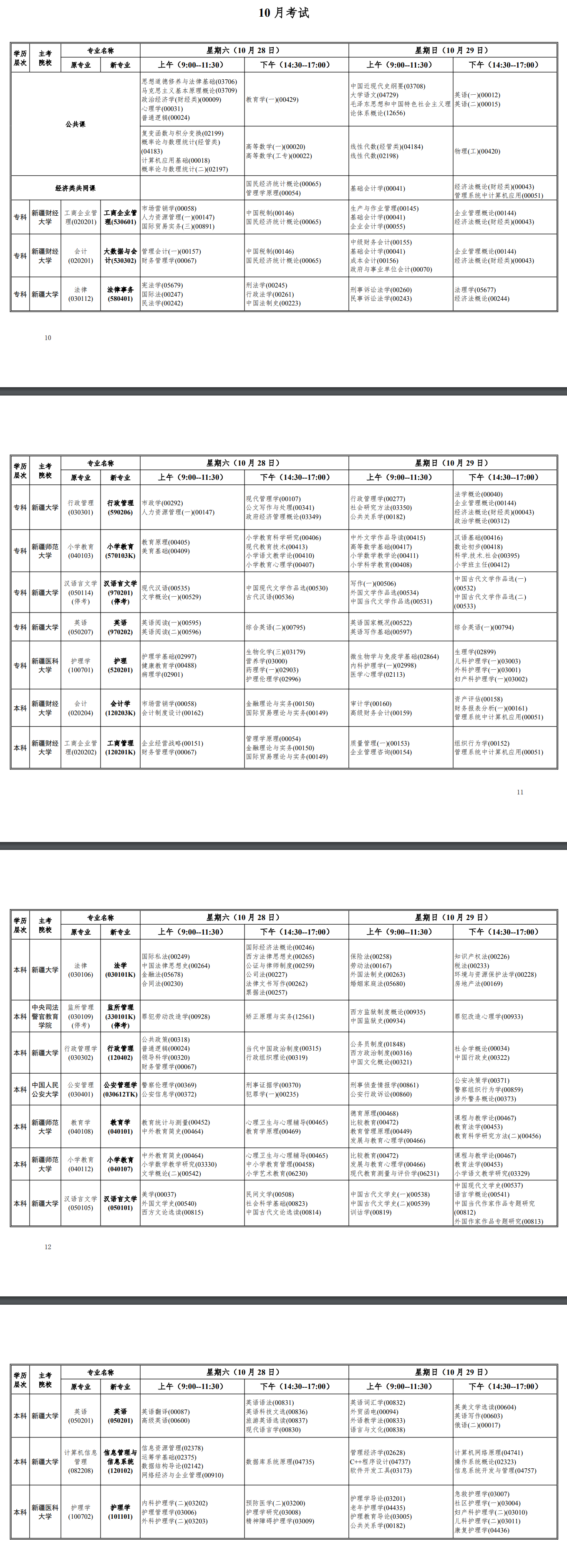 新疆2023 年全國高等教育自學(xué)考試報(bào)考簡章