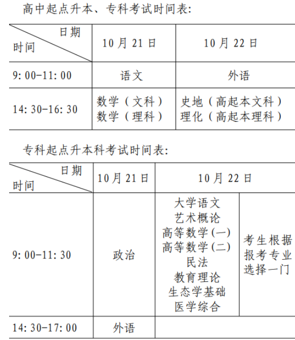 上海成人高考今年考試時(shí)間？