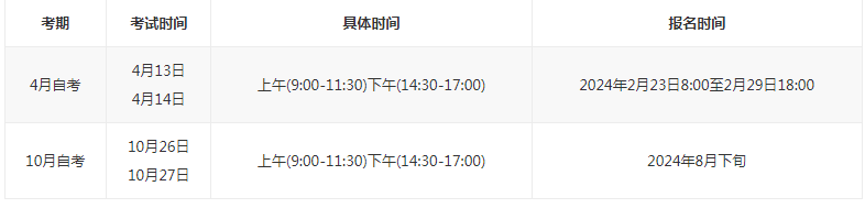 2024年太原十月自考報(bào)名時(shí)間？