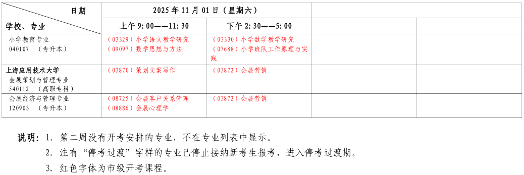 ?2025年10月上海市自考考試安排