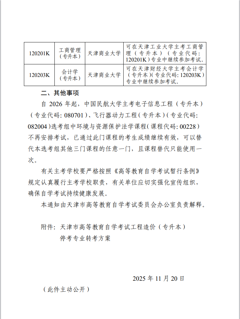津考委高發(fā)〔2025〕3號-市考委關(guān)于天津市高等教育自學(xué)考試停考相關(guān)專業(yè)的通知