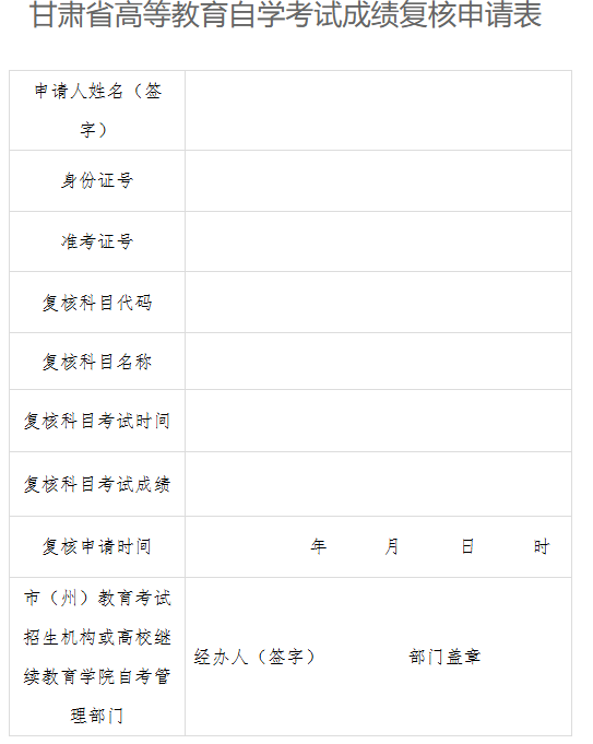 甘肅省2025年4月高等教育自學考試成績查詢公告